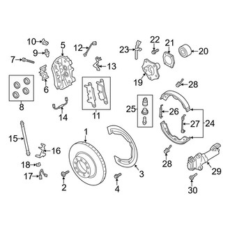 Porsche OE - Rear Suspension - Brake Components (W/O Ceramic Brakes), (Turbo / Turbo S)