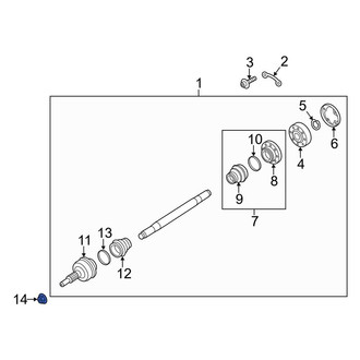 Porsche OE - Rear Axle Nut