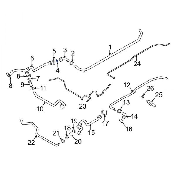 Engine Coolant Pipe O-Ring