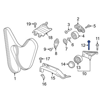 Porsche OE - Belt Tensioner Pulley Bolt