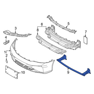 Porsche OE - Front Bumper Cover Reinforcement Beam