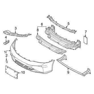 Porsche OE - Front Bumper - Bumper & Components (Bumper Cover & Support)