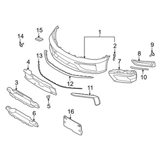 Porsche OE - Front Bumper - Bumper & Components (With Sport Design Package, Cover & Components)