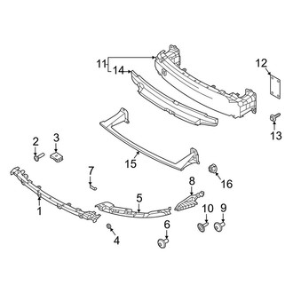 Porsche OE - Front Bumper - Bumper & Components (With Sport Design Package, Impact Bar & Brackets), (Carrera / Carrera 4 / Carrera 4S / Carrera S)