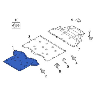 Porsche OE - Front Floor Pan Splash Shield