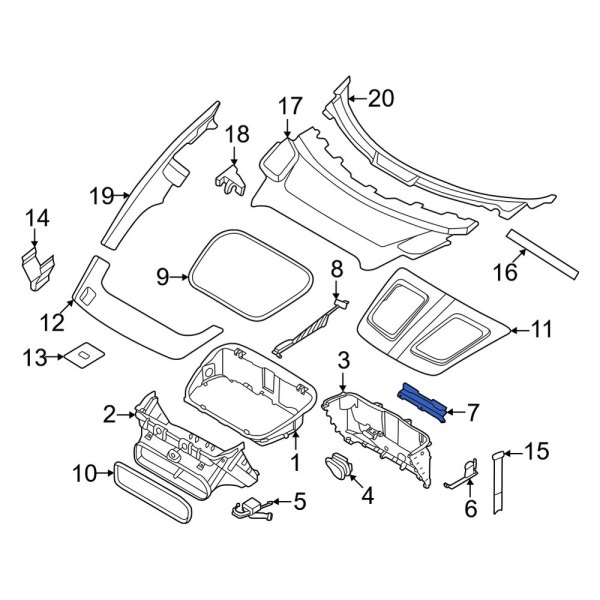 Radiator Support Air Duct Bracket