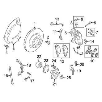 Porsche OE - Front Suspension - Brake Components (W/O Ceramic Brakes), (Carrera GTS)
