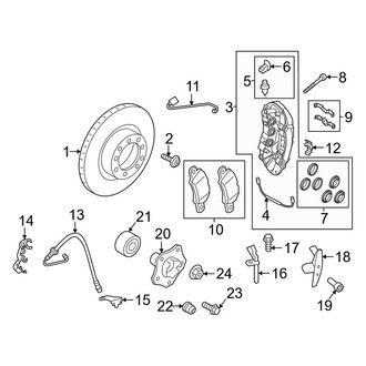 Porsche OE - Front Suspension - Brake Components (W/O Ceramic Brakes), (GT3)