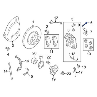 Porsche OE - Front Disc Brake Caliper Bolt