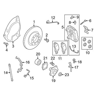 Porsche OE - Front Suspension - Brake Components (With Ceramic Brakes)