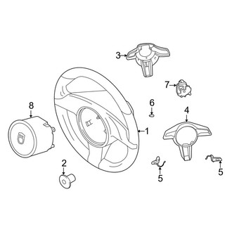 Porsche OE - Steering Wheel & Trim (W/O Sport Wheel), (GT3 / Targa 4S Standard Tr)