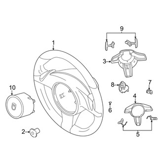 Porsche OE - Steering Wheel & Trim (W/O Sport Wheel), (Carrera / Carrera 4 / Carrera 4 GTS / Carrera 4S / Carrera GTS / Carrera S / GT3 / Targa 4 / Targa 4 GTS / Targa 4S Automatic Dual Clutch Tr)