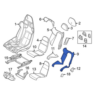 Porsche OE - Front Center Seat Back Cushion Cover