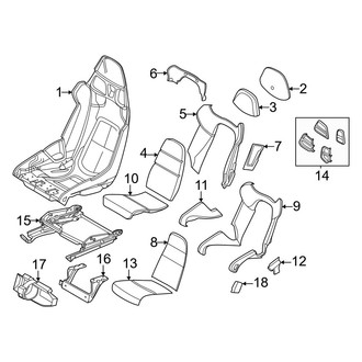 Porsche OE - Seats & Tracks - Front Seat Components (Bucket Seats), (Carrera 4 GTS / Carrera GTS Coupe)