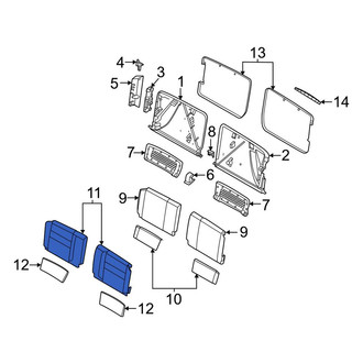 Porsche OE - Front Left Seat Back Cushion Cover