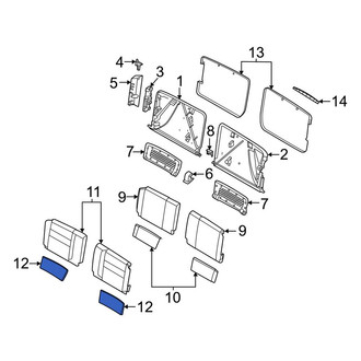 Porsche OE - Front Left Seat Back Cushion Cover
