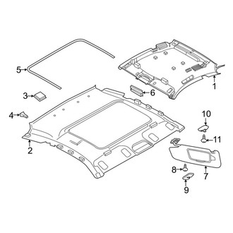 Porsche OE - Roof - Interior Trim (Carrera / Carrera 4 GTS / Carrera GTS / Carrera T / GT3 / GT3 RS / GT3 Touring Package / S/T Coupe)