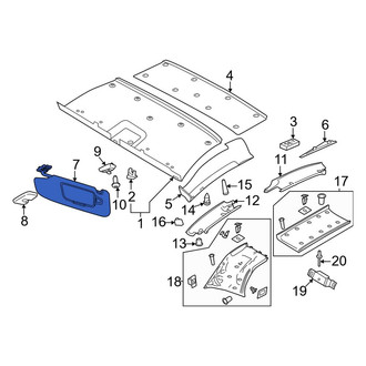 Porsche OE - Left Sun Visor