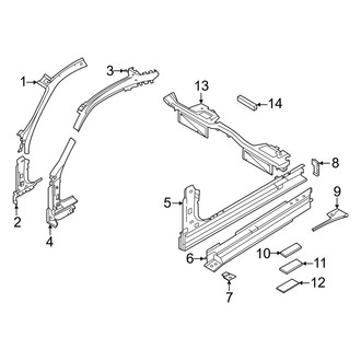 Porsche OE - Pillars, Rocker & Floor - Hinge Pillar (Carrera / Carrera 4 GTS / Carrera GTS / Carrera T Coupe)