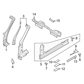 Porsche OE - Pillars, Rocker & Floor - Hinge Pillar (Carrera / Carrera 4 GTS / Carrera GTS / Carrera T Convertible)
