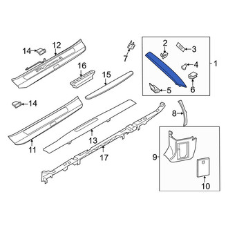 Porsche OE - Left Body A-Pillar Trim Panel