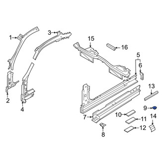 Porsche OE - Rear Jack Pad Bracket