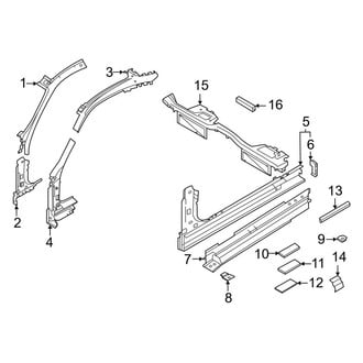 Porsche OE - Pillars, Rocker & Floor - Hinge Pillar (Targa 4 GTS)