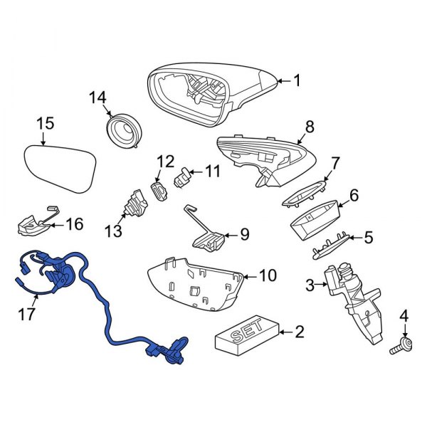 Door Mirror Wiring Harness