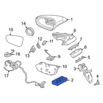 Porsche OE - Door Mirror Housing Hardware Kit