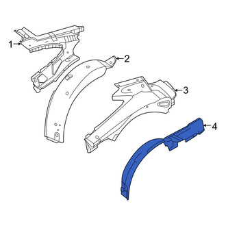 Porsche OE - Rear Left Inner Wheel Housing Side Panel