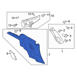 Porsche OE - Rear Right Interior Quarter Panel Trim Panel