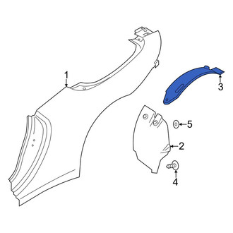 Porsche OE - Rear Left Rearward Quarter Panel Splash Shield