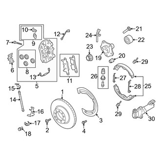 Porsche OE - Rear Suspension - Brake Components (With Ceramic Brakes), (GT3)