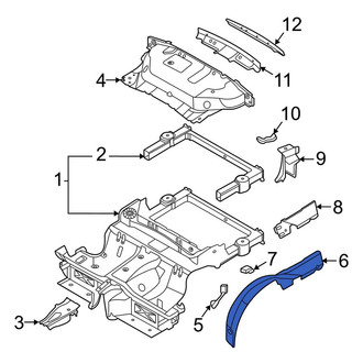 Porsche OE - Rear Left Inner Wheel Housing Side Panel