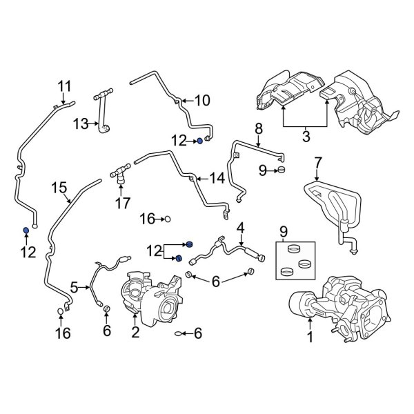 Turbocharger Coolant Line O-Ring