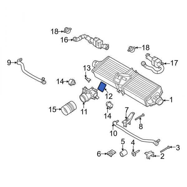 Porsche OE 992145865 Turbocharger Intercooler Tube Seal