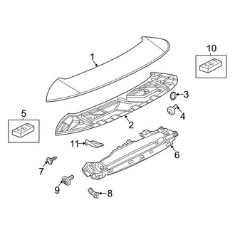 Porsche OE - Engine Lid - Spoiler (W/O Aerokit), (Carrera / Carrera 4 / Carrera 4 GTS / Carrera 4S / Carrera GTS / Carrera S Coupe)