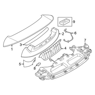 Porsche OE - Engine Lid - Spoiler (With Aerokit), (Carrera / Carrera 4 / Carrera 4S / Carrera S Coupe)