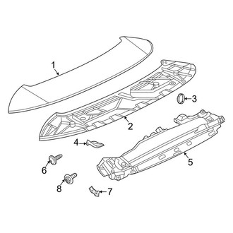 Porsche OE - Engine Lid - Spoiler (With Touring Package), (GT3)