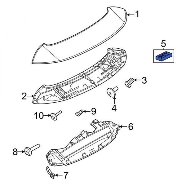 Porsche OE 992898405 Spoiler Hardware Kit