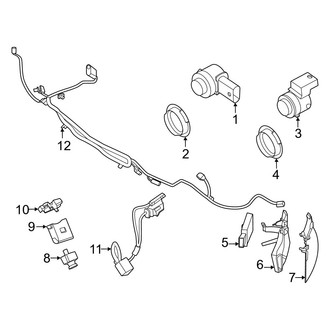 Porsche OE - Rear Bumper - Electrical Components (W/O Sport Design), (Carrera / Carrera 4 GTS / Carrera GTS / Carrera T / Targa 4 GTS)