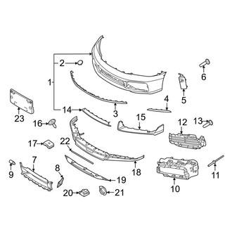 Porsche OE - Front Bumper - Bumper & Components (With Sport Design Package, Cover & Components)