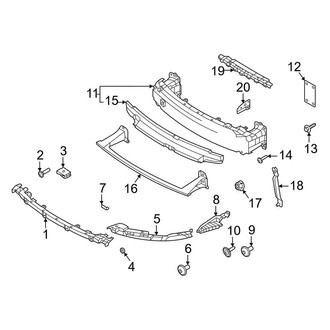 Porsche OE - Front Bumper - Bumper & Components (With Sport Design Package, Impact Bar & Brackets), (Turbo / Turbo S)