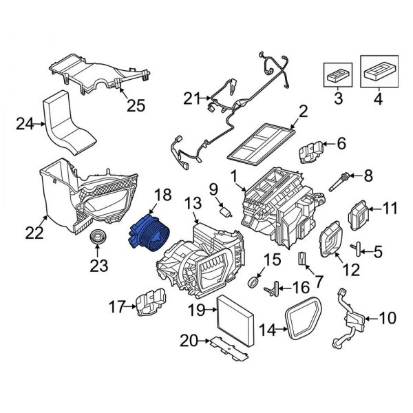 HVAC Blower Motor Assembly