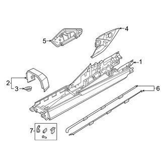 Porsche OE - Console (Console Base), (3.7L)