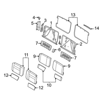 Porsche OE - Seats & Tracks - Rear Seat Components (Seat Back), (Turbo / Turbo 50 Years / Turbo 50 Years Design / Turbo S)