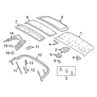 Porsche OE - Roof - Frame & Components (Turbo / Turbo S Convertible)