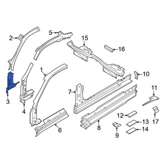 Porsche OE - Left Upper Body A-Pillar