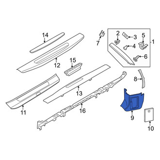 Porsche OE - Right Kick Panel Trim