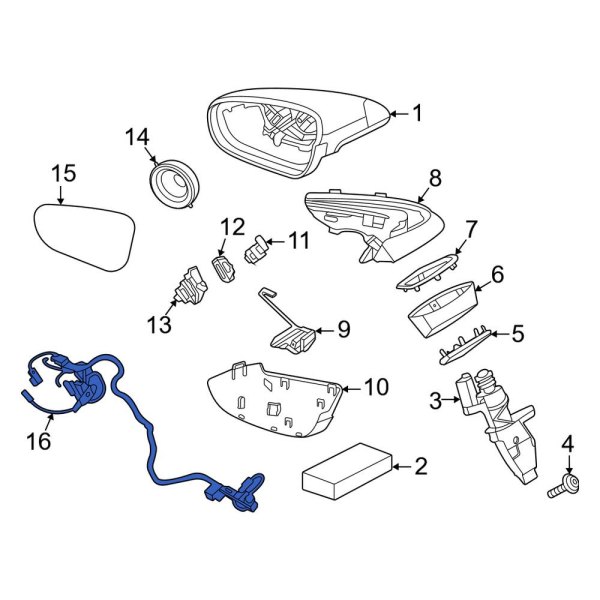 Door Mirror Wiring Harness